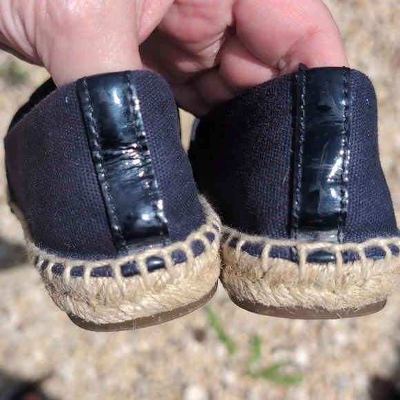 Like New Tory Burch Navy Espadrilles, Sz 6M. - Picture 3 of 7